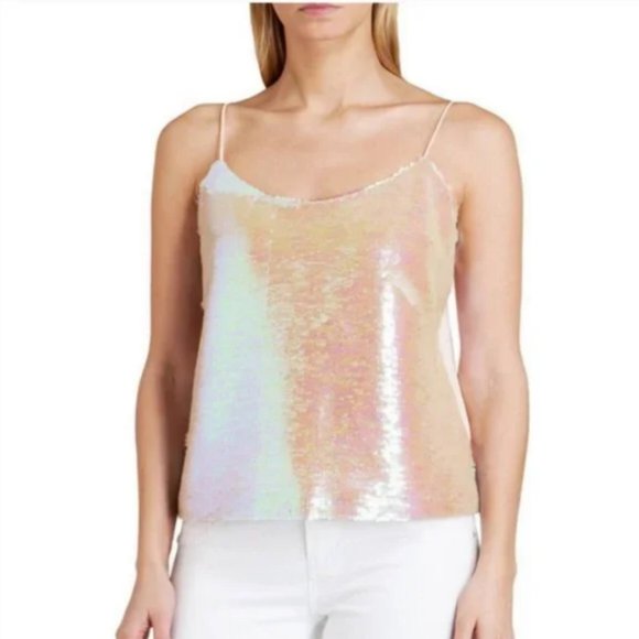 ❤️ Ted Baker Eladia Sequin Pink Cami Top - Picture 1 of 10